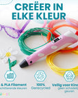 3D Pen Starterspakket - Gerecycled Filament - 10 Kleuren