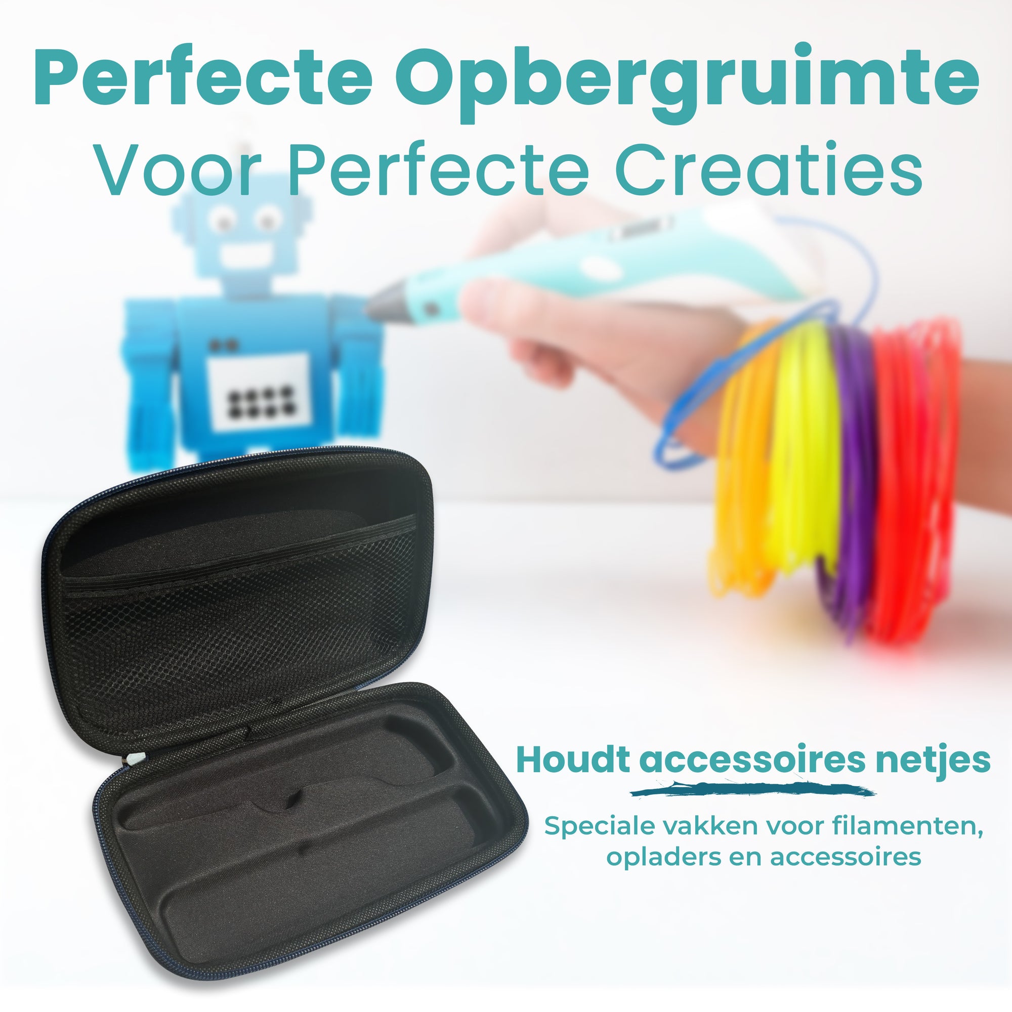 3D Pen Opbergkoffer - Zwart